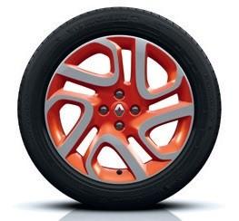 Renault 17" Alloy Wheel, Orange Diamond-Effect - Captur